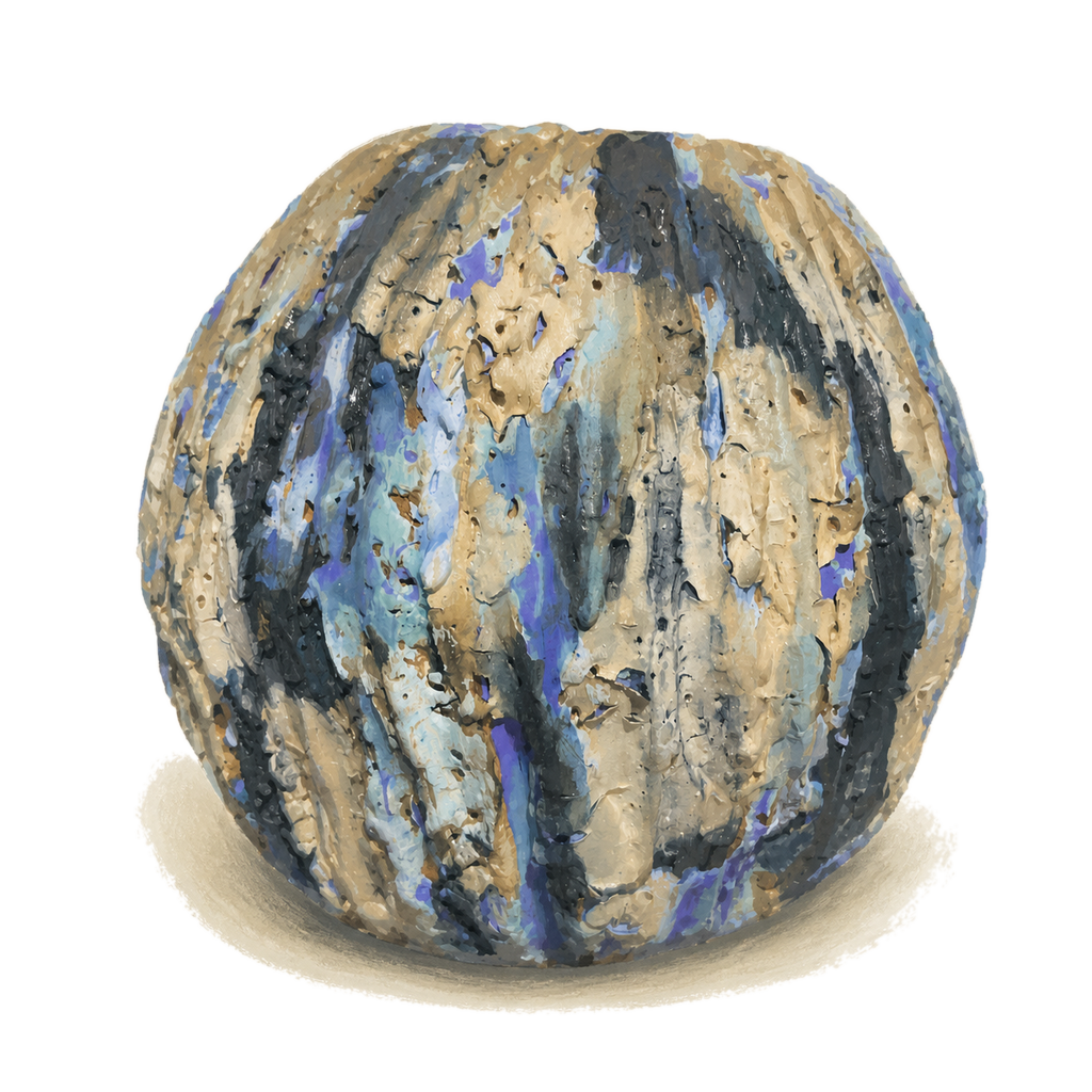 Prague spherical vase, gouache illustration